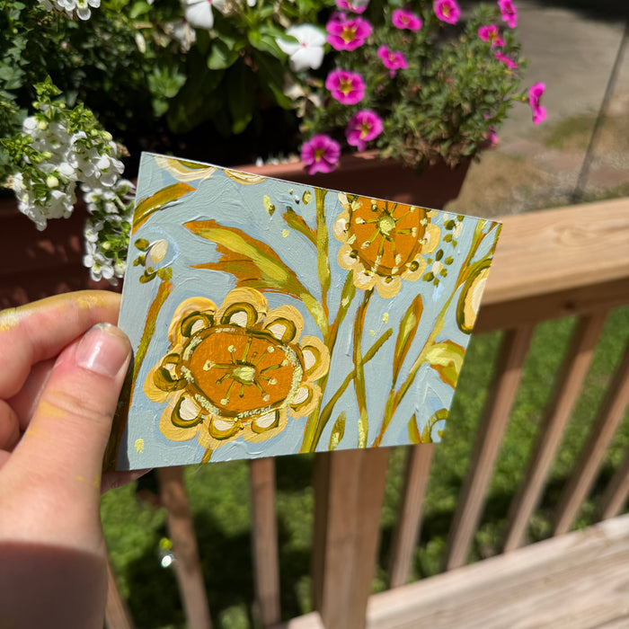Yellow Folklore Florals Original Artboard No. 6