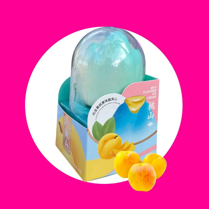 Viral Fruit-Shaped Ice Cream - Yellow Peach Milk Flavor - Available at Drip n Dip