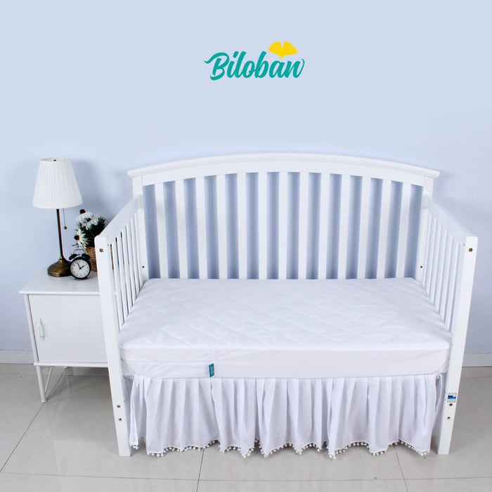 Zippered Crib Mattress Protector - Breathable 6 Side Fully Encased - Biloban Online Store