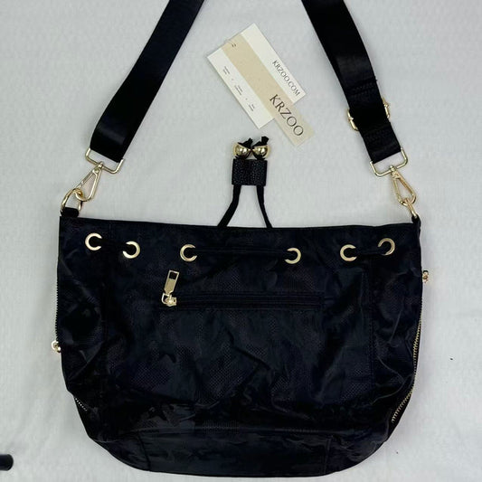 Zippered drawstring crossbody bag